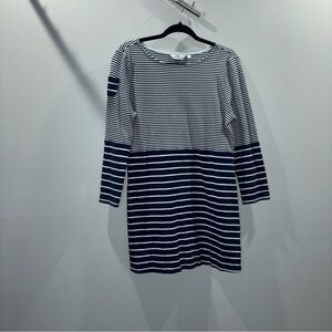 Vineyard Vines Navy White Stripe Cotton Nautical Dress Size Large
